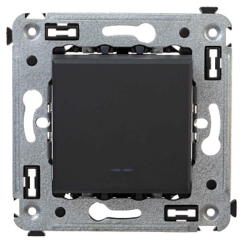 Выключатель одноклавишный в стену, Avanti "Черный матовый" DKC в Чите