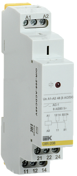 Реле промежуточное OIR 2 контакта 8А 48В AC/DC IEK в Чите