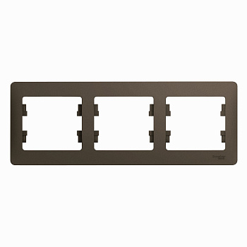 Рамка тройная Glossa SE шоколад в Чите