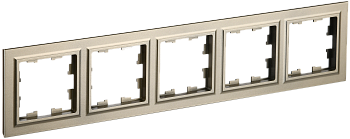 Рамка пятиместная BRITE IEK шампань в Чите