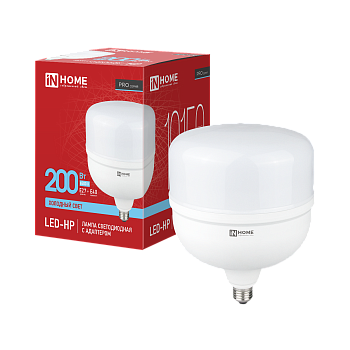 Лампа светодиодная LED-HP-PRO 200Вт 230В E27 с адаптером Е40 6500К 19150Лм IN HOME в Чите