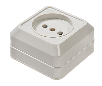 Розетка одинарная BOLLETO белая накладная 7022 IN HOME в Чите