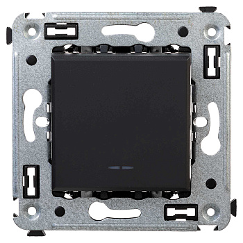 Переключатель одноклавишный в стену, Avanti "Черный матовый" DKC в Чите