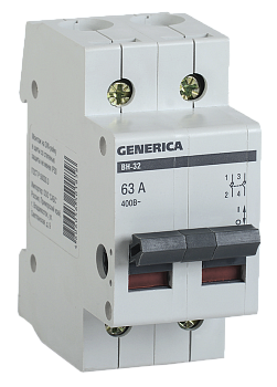 Выключатель нагрузки (мини-рубильник) ВН-32 2Р 63А GENERICA IEK в Чите