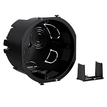 Подрозеточная коробка для сплошных стен, черная, под 2 мод. DKC в Чите