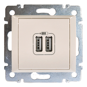 Розетка двойная USB VALENA Legrand крем в Чите