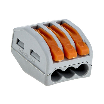 Строительно-монтажная клемма СМК 222-413 3х2,5 с рычажком EKF в Чите