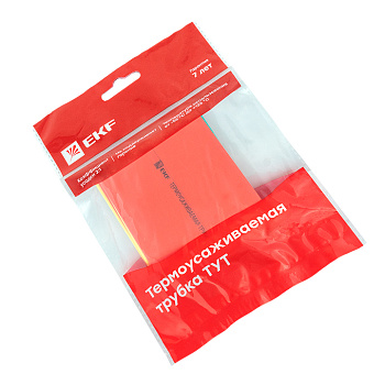 Термоусаживаемая трубка ТУТ нг 50/25 набор 7 цветов по 3 шт 100мм EKF PROxima в Чите