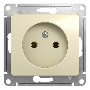Розетка одинарная Glossa SE бежевая в Чите