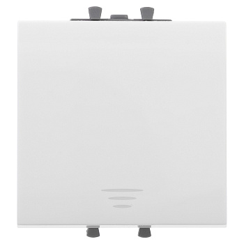 Кнопка одноклавишная модульная, Avanti "Белое облако", 2 модуля DKC в Чите