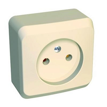 Розетка одинарная ЭТЮД SE накладная крем в Чите