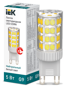 Лампа LED CORN капсула 5Вт 230В 4000К керамика G9 IEK в Чите
