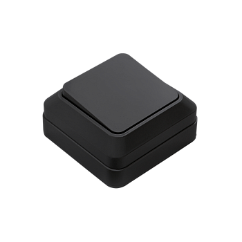 Выключатель одноклавишный BOLLETO черный накладной 7021B IN HOME в Чите