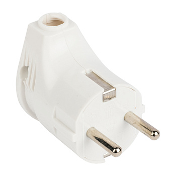 Вилка угловая с/з белая 16А 250В ЭКФ в Чите