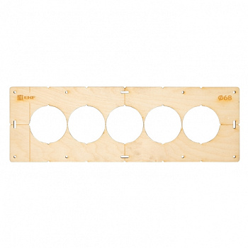 Шаблон для подрозетников c 5 отверстиями диаметром 68 мм EKF Expert в Чите