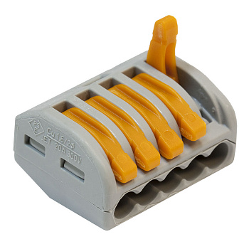 Зажим WAGO клеммный серый 222-415 5x2,5 в Чите