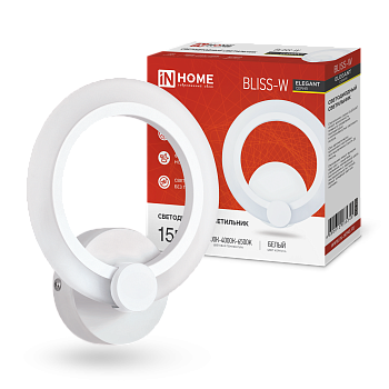 Светильник светодиодный ELEGANT BLISS-W 15Вт 230В 3000-6500K 1200Лм STEP COLOR белый IN HOME в Чите