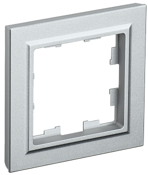 Рамка одинарная BRITE IEK алюминий в Чите