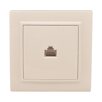 Розетка RJ-45 1-местная СП бежевый Минск EKF в Чите