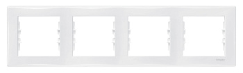 Рамка четырехместная SEDNA Schneider Electric белая в Чите