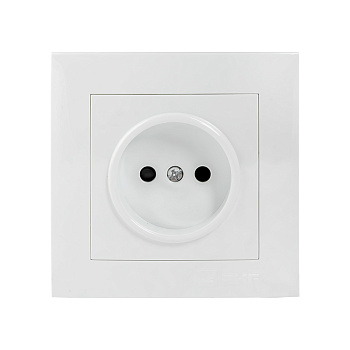 Розетка одинарная со шторками Валенсия EKF белая в Чите