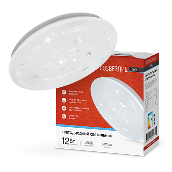 Светильник светодиодный серии DECO СОЗВЕЗДИЕ 12Вт 230В 6500К 1080Лм 210х65мм IN HOME в Чите