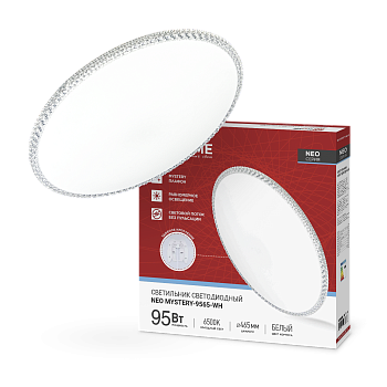 Светильник светодиодный NEO MYSTERY-9565-WH 95Вт 230В 6500K 7600Лм 460x67мм белый IN HOME в Чите