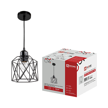 Светильник подвесной под лампу LOFT ATIKO-PN-E27-BL Е27 подвес 1м черный IN HOME в Чите