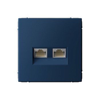 ARTGALLERY РОЗЕТКА двойная компьютерная RJ45+RJ45, кат.6А, механизм, АКВАМАРИН в Чите