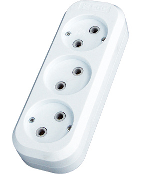 Колодка 3 места 10А 2,2кВт б/з Эксперт EKF PROxima в Чите