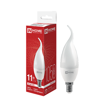 Лампа светодиодная LED-СВЕЧА НА ВЕТРУ-VC 11Вт 230В Е14 4000К 1050Лм IN HOME в Чите