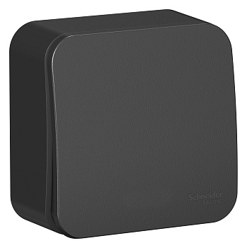 Выключатель одноклавишный BLANCA SE накладной с подсветкой с изолирующей пластиной антрацит в Чите