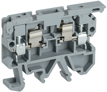 Клемма винтовая КВИ-4-П с держателем предохранителя 5х20 серая IEK в Чите