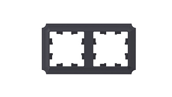 Рамка двойная AtlasDesign SE Antique карбон в Чите