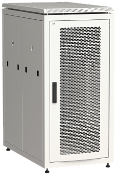 ITK Шкаф сетевой 19" LINEA N 24U 600х1000 мм перфорированная передняя дверь серый в Чите