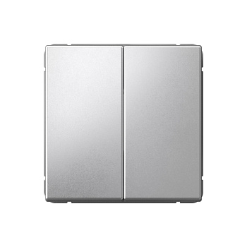 ARTGALLERY 2-клавишный ВЫКЛЮЧАТЕЛЬ КНОПОЧНЫЙ, сх.2, 10А, механизм, АЛЮМИНИЙ в Чите