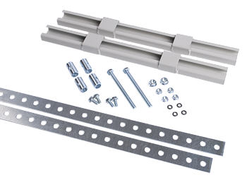 Комплект крепления металлокорпуса к столбу монтажной полосой в Чите