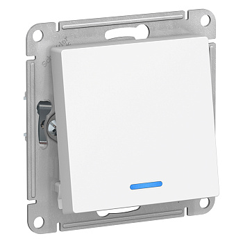 Переключатель одноклавишный AtlasDesign SE с подсветкой белый в Чите