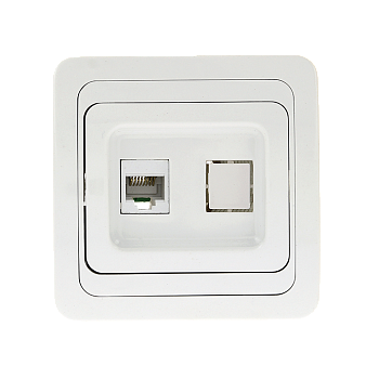 Розетка RJ-45 1-мест. бел. Лондон EKF PROxima в Чите