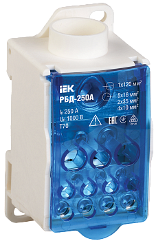 Распределительный блок IEK на DIN-рейку РБД-250А в Чите