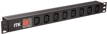ITK PDU 8 розеток C13 с LED выключателем 1U вх. C14 без шнура в Чите