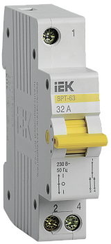 Выключатель-разъединитель трехпозиционный ВРТ-63 1P 32А IEK в Чите