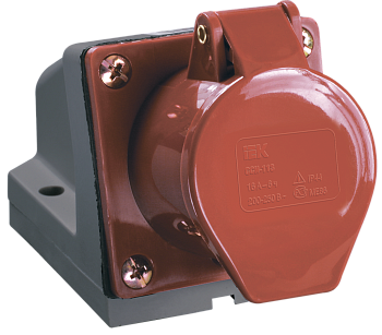 Розетка 124 стационарная 3Р+РЕ 32А 380В IP44 IEK в Чите