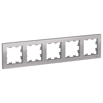 Рамка пятиместная AtlasDesign SE алюминий в Чите