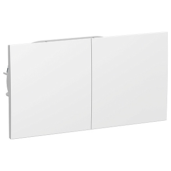 Розетка двойная AtlasDesign SE с заземлением со шторками со сдвижной крышкой в сборе белая в Чите