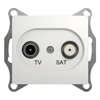 Розетка ТВ-SAT оконечная 1DB Glossa SE белая в Чите