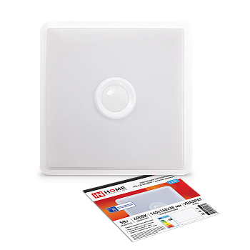 Светильник светодиодный СПБ-2Д-КВАДРАТ 5Вт 230В 4000К 400Лм 140мм c датчиком белый IN HOME в Чите