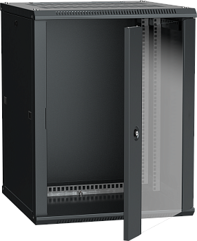 ITK Шкаф LINEA W 18U 600x600 мм дверь стекло, RAL9005 в Чите