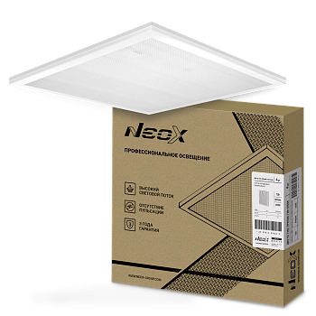 Панель светодиодная универсальная ДВО-02 7565-ПРИЗМА 75Вт 6500K IP40 595х595х19мм NEOX в Чите