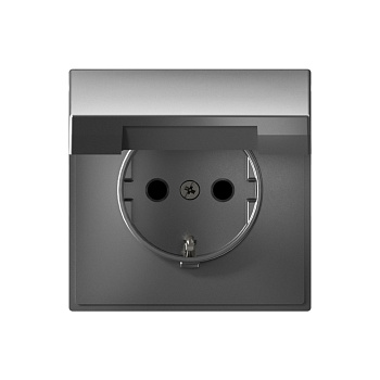 ARTGALLERY РОЗЕТКА с заземл. со шторк. с крышкой, 16А, IP20, механизм, СТАЛЬ в Чите